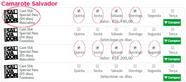 Escolha o Pacote Promocional para comprar